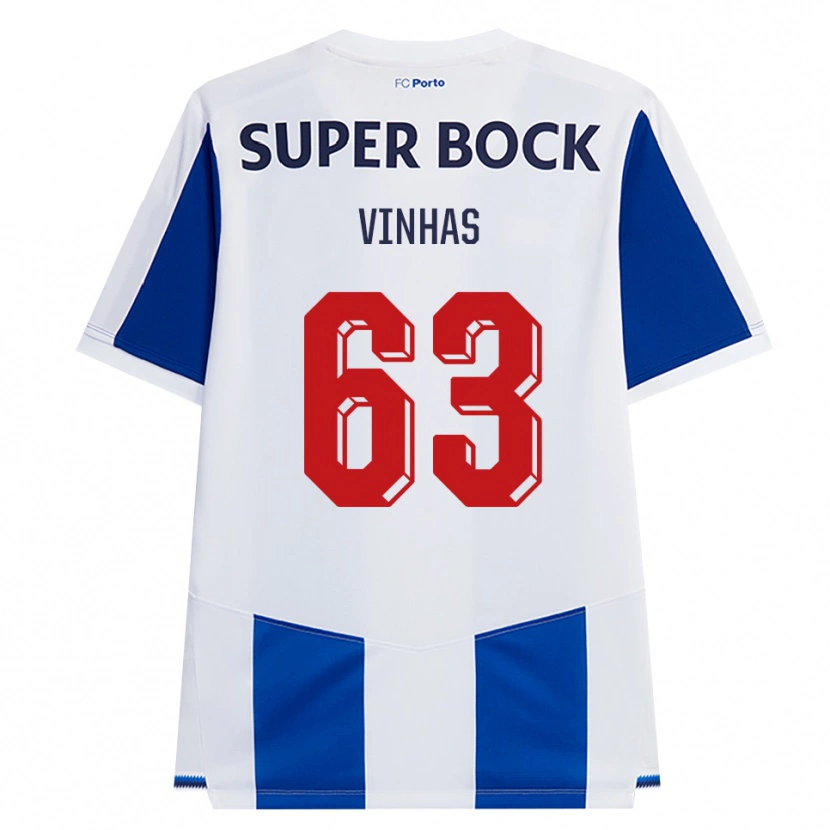 Danxenキッズデイビット・ビナス#63ブルー ホワイト レッドホームシャツ2026/27ジャージーユニフォーム