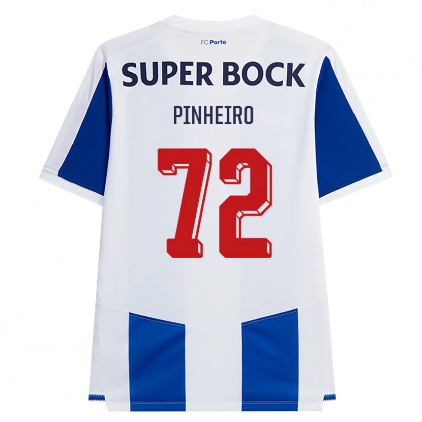 Danxenキッズロドリゴ・ピニェイロ・フェレイラ#72ブルー ホワイト レッドホームシャツ2026/27ジャージーユニフォーム