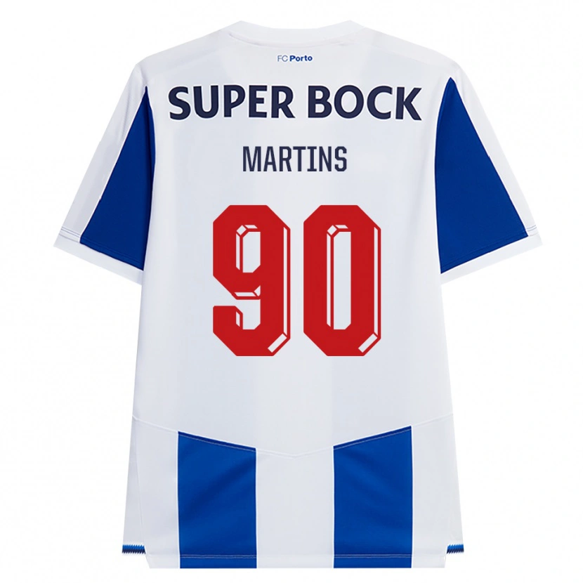 Danxenキッズギル・マーティンズ#90ブルー ホワイト レッドホームシャツ2026/27ジャージーユニフォーム