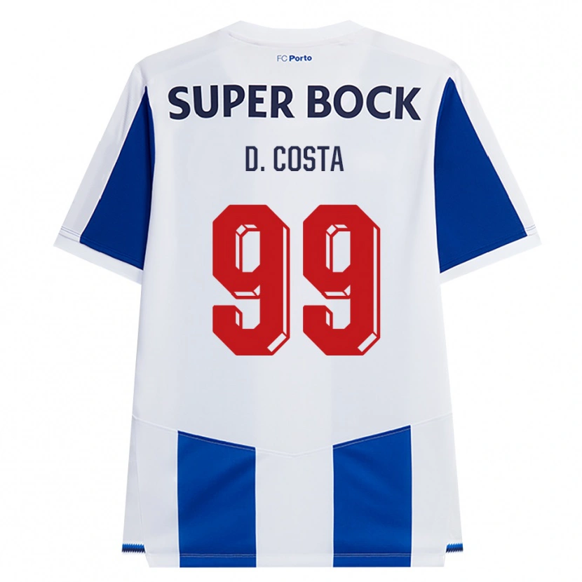 Danxenキッズディオゴ・コスタ#99ブルー ホワイト レッドホームシャツ2026/27ジャージーユニフォーム