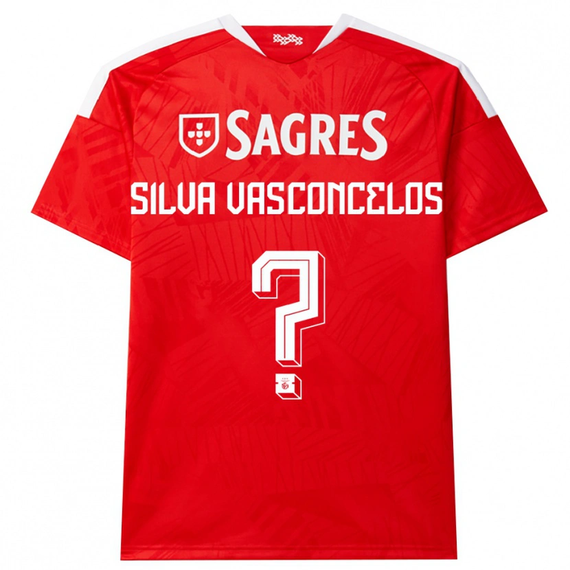 DanxenキッズMartim Silva Vasconcelos#0レッド ホワイト イエローホームシャツ2026/27ジャージーユニフォーム
