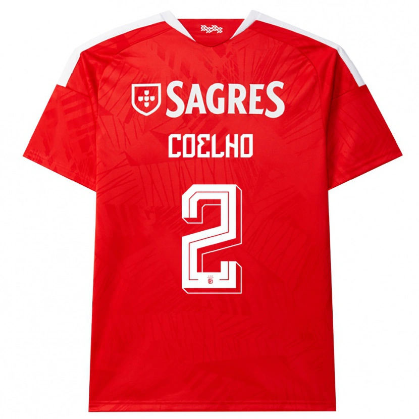 DanxenキッズDiogo Coelho#2レッド ホワイト イエローホームシャツ2026/27ジャージーユニフォーム