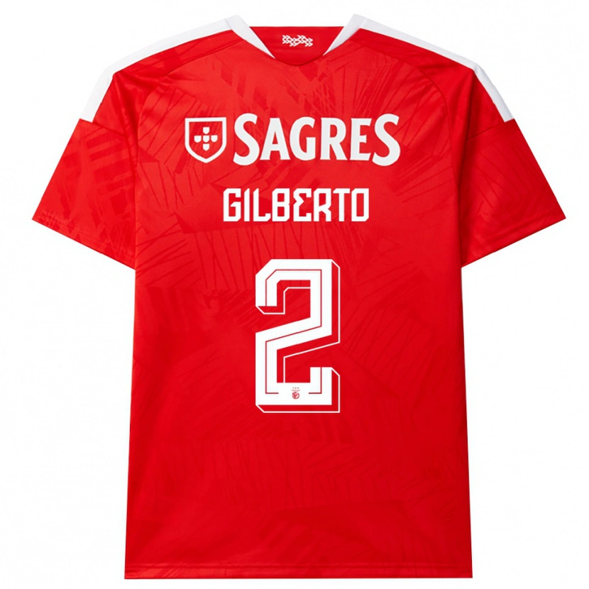 DanxenキッズGilberto#2レッド ホワイト イエローホームシャツ2026/27ジャージーユニフォーム