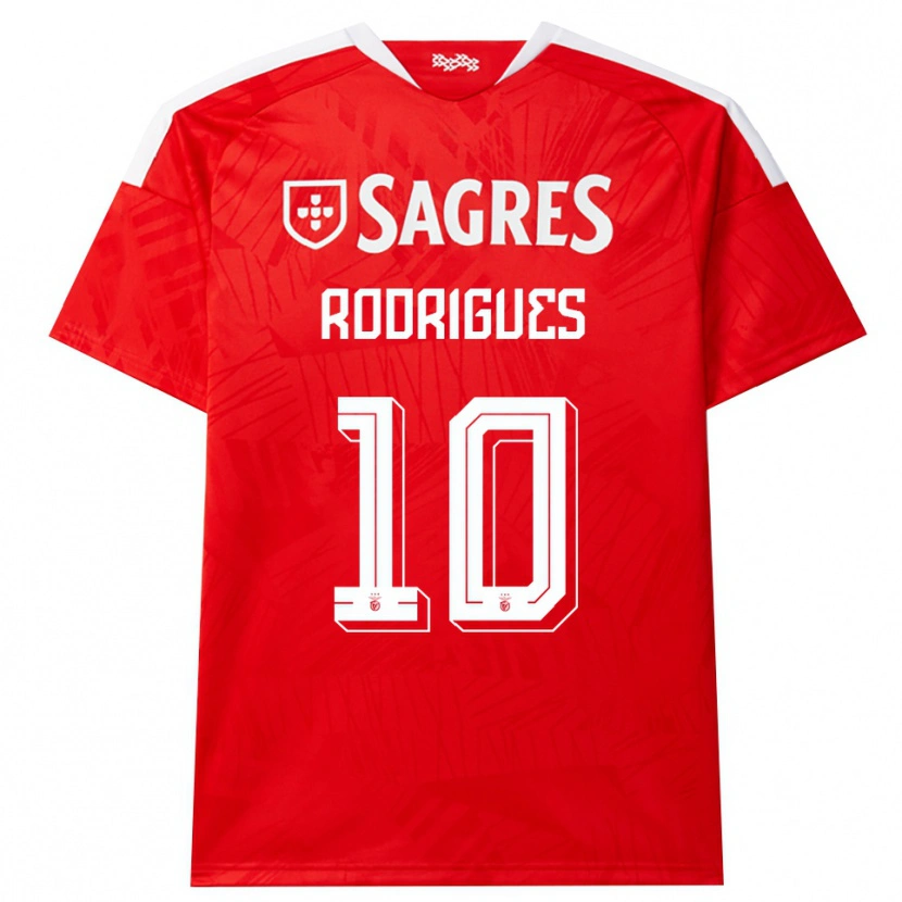 DanxenキッズTiago Rodrigues#10レッド ホワイト イエローホームシャツ2026/27ジャージーユニフォーム
