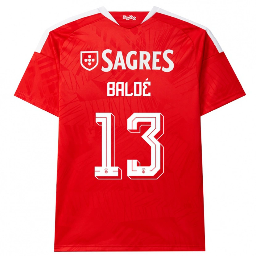 DanxenキッズAfonso Baldé#13レッド ホワイト イエローホームシャツ2026/27ジャージーユニフォーム