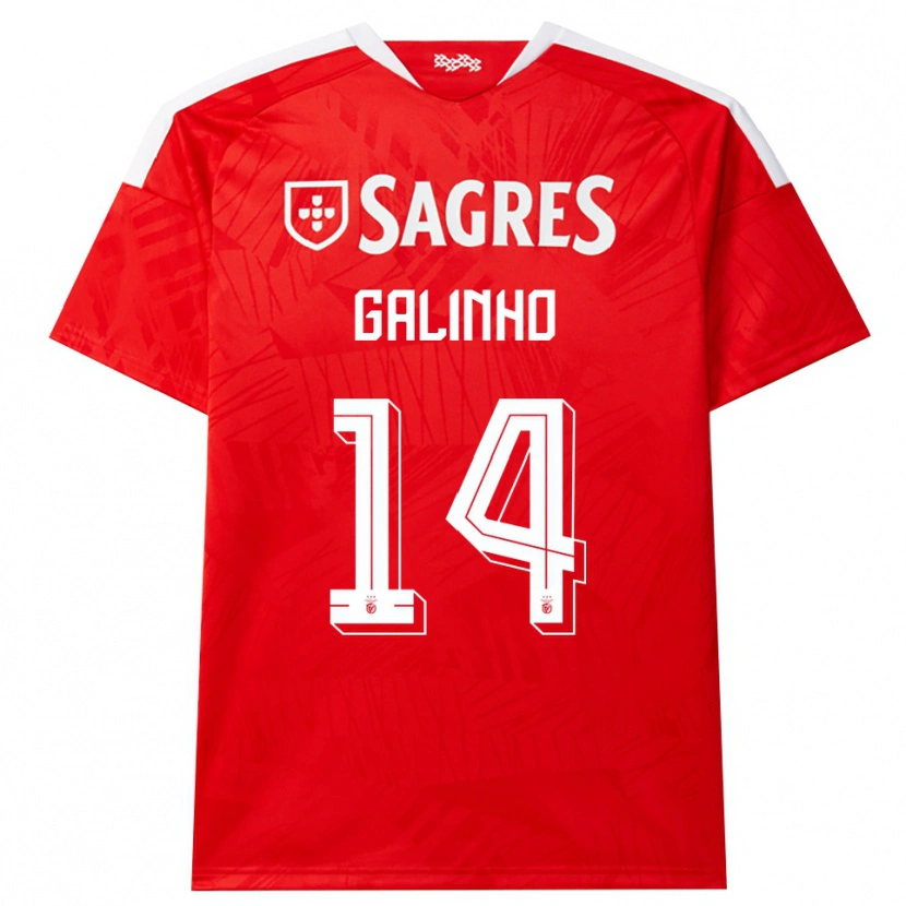 DanxenキッズMiguel Galinho#14レッド ホワイト イエローホームシャツ2026/27ジャージーユニフォーム