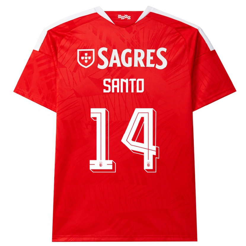 DanxenキッズSandro Santo#14レッド ホワイト イエローホームシャツ2026/27ジャージーユニフォーム