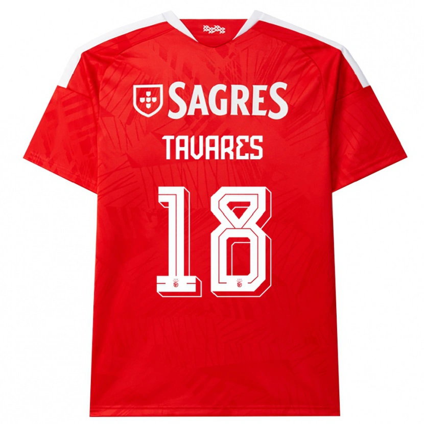DanxenキッズLeonardo Tavares#18レッド ホワイト イエローホームシャツ2026/27ジャージーユニフォーム