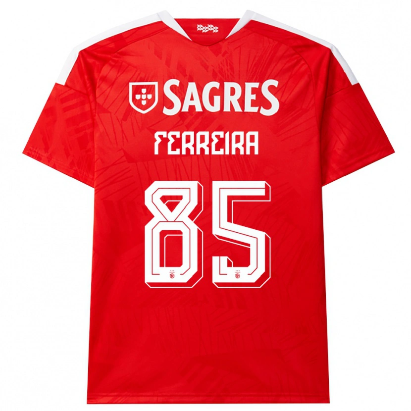 DanxenキッズMartim Ferreira#85レッド ホワイト イエローホームシャツ2026/27ジャージーユニフォーム