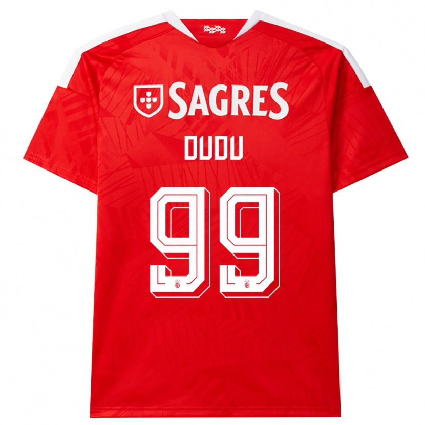 DanxenキッズDudu#99レッド ホワイト イエローホームシャツ2026/27ジャージーユニフォーム