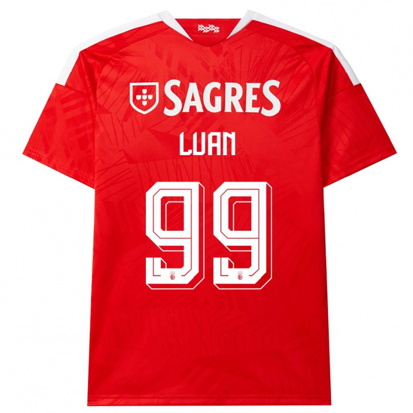 DanxenキッズLuan#99レッド ホワイト イエローホームシャツ2026/27ジャージーユニフォーム