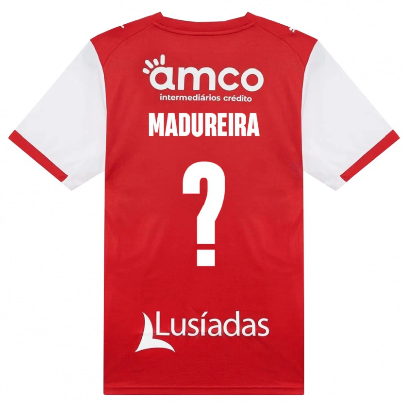 DanxenキッズJoão Madureira#0ホワイト レッド ブラックホームシャツ2026/27ジャージーユニフォーム