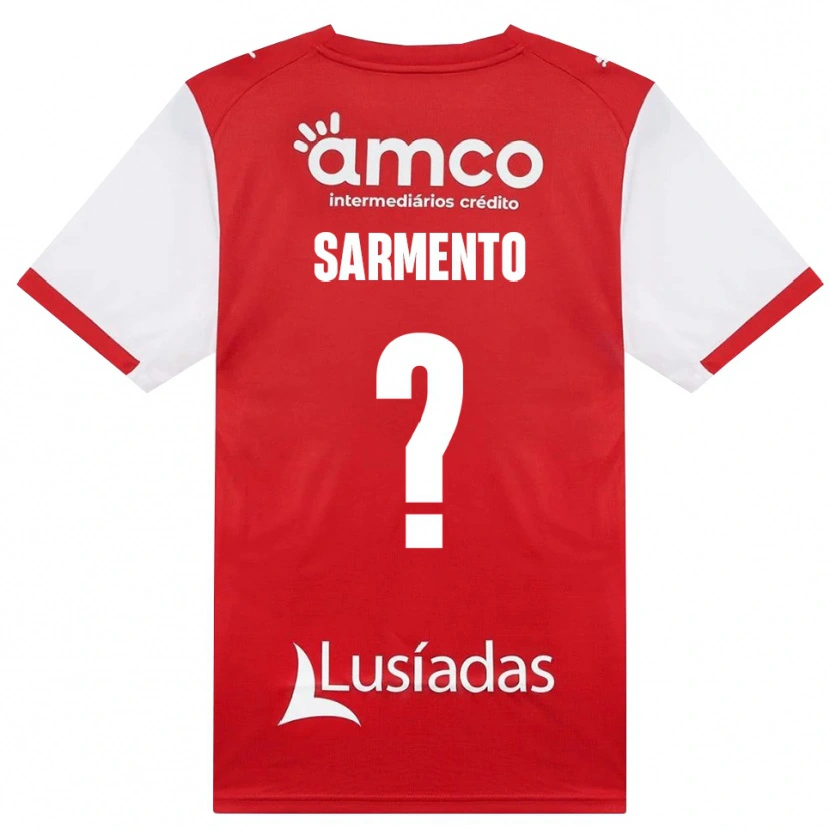DanxenキッズBernardo Sarmento#0ホワイト レッド ブラックホームシャツ2026/27ジャージーユニフォーム