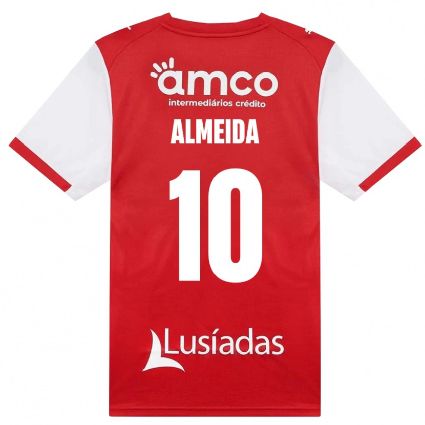 DanxenキッズVitória Almeida#10ホワイト レッド ブラックホームシャツ2026/27ジャージーユニフォーム