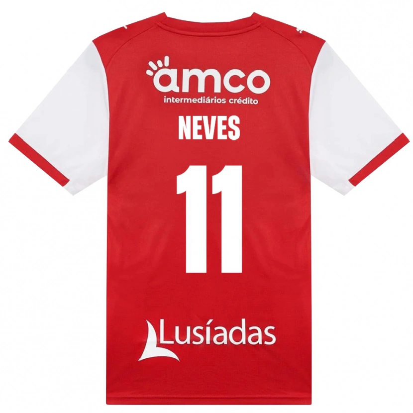 DanxenキッズBernardo Neves#11ホワイト レッド ブラックホームシャツ2026/27ジャージーユニフォーム
