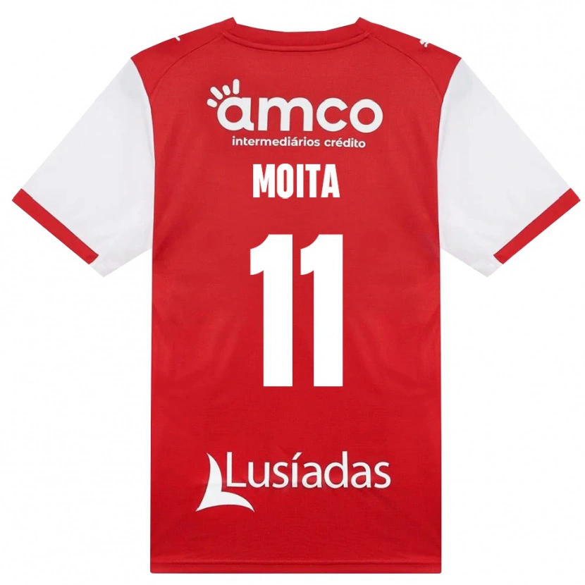 DanxenキッズCarlos Moita#11ホワイト レッド ブラックホームシャツ2026/27ジャージーユニフォーム