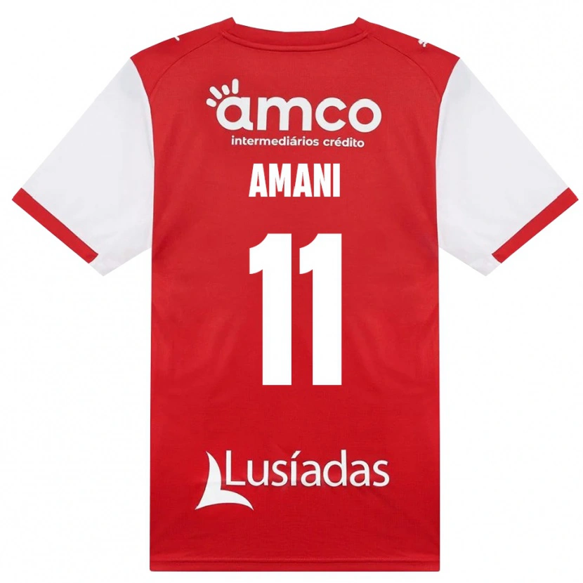 DanxenキッズJolina Amani#11ホワイト レッド ブラックホームシャツ2026/27ジャージーユニフォーム