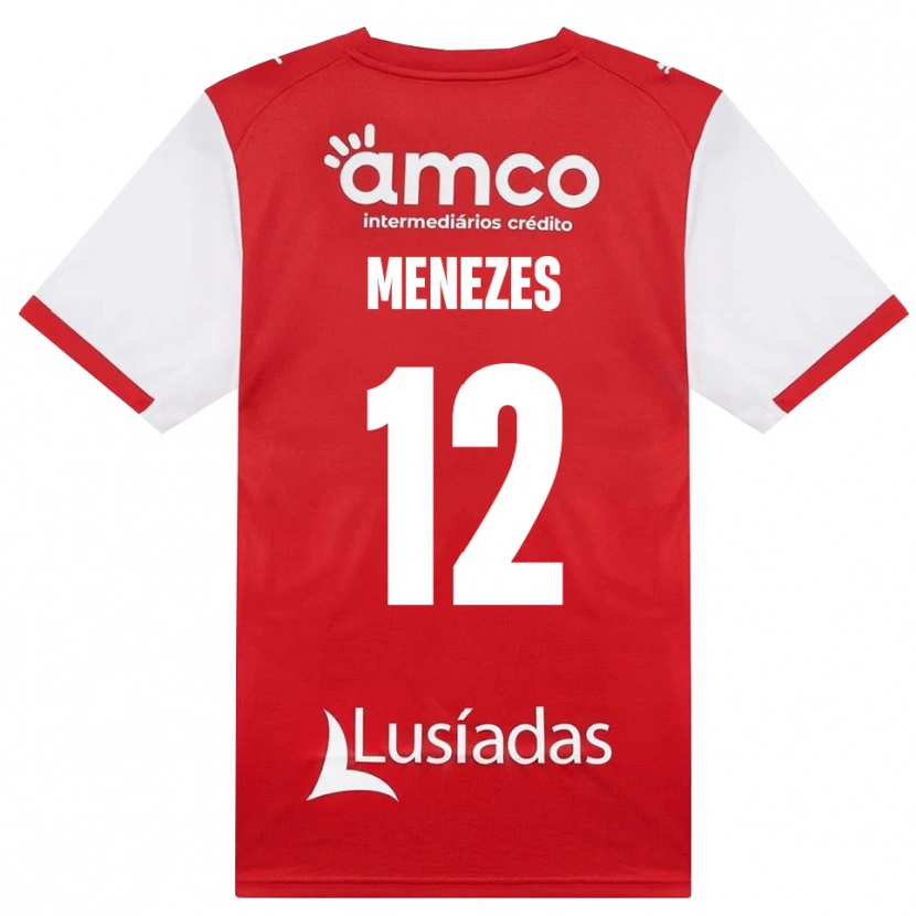DanxenキッズGabriel Menezes#12ホワイト レッド ブラックホームシャツ2026/27ジャージーユニフォーム