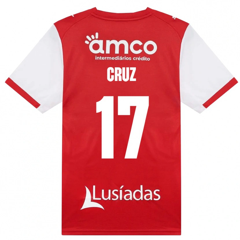 DanxenキッズSalvador Cruz#17ホワイト レッド ブラックホームシャツ2026/27ジャージーユニフォーム