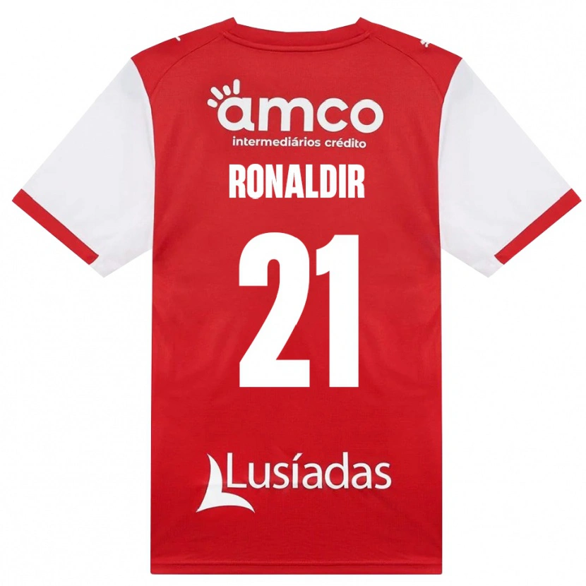 DanxenキッズRonaldir#21ホワイト レッド ブラックホームシャツ2026/27ジャージーユニフォーム