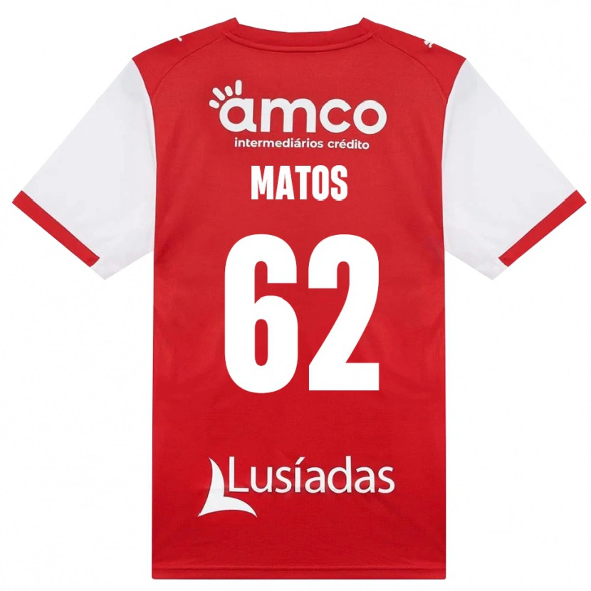 DanxenキッズNuno Matos#62ホワイト レッド ブラックホームシャツ2026/27ジャージーユニフォーム