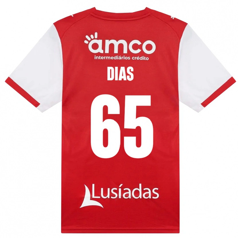 DanxenキッズLeandro Dias#65ホワイト レッド ブラックホームシャツ2026/27ジャージーユニフォーム