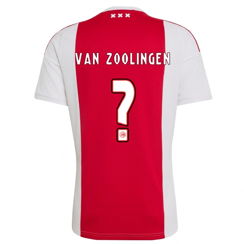 DanxenキッズGlenn Van Zoolingen#0レッド ホワイト イエローホームシャツ2026/27ジャージーユニフォーム
