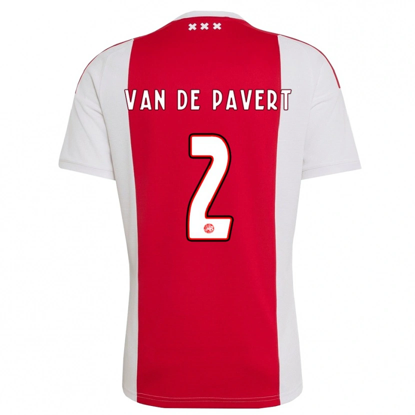 DanxenキッズRyan Van De Pavert#2レッド ホワイト イエローホームシャツ2026/27ジャージーユニフォーム