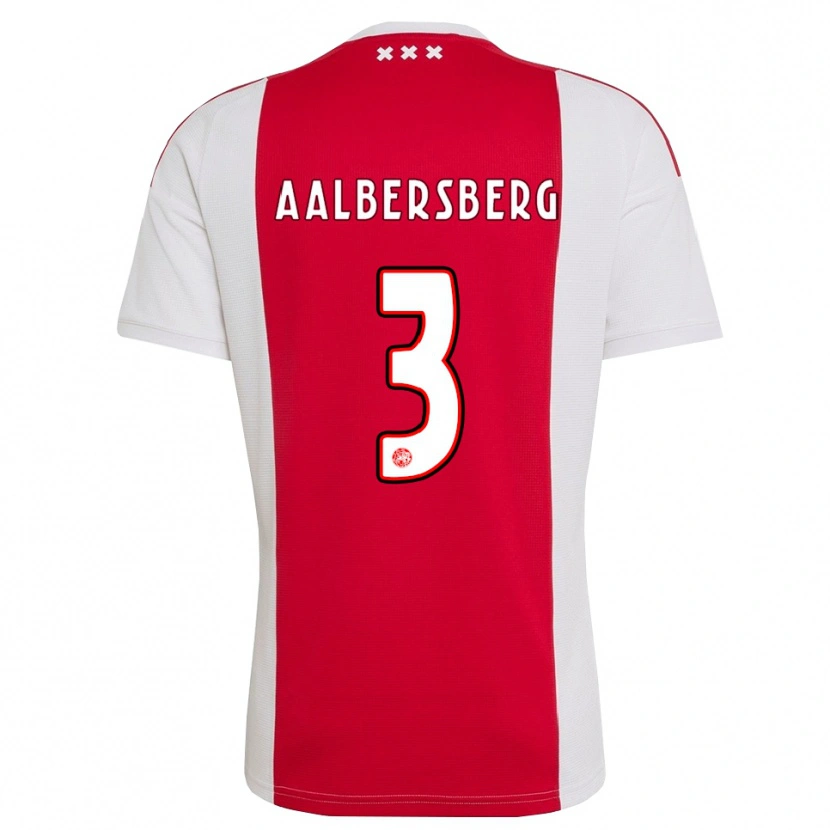 DanxenキッズMiles Aalbersberg#3レッド ホワイト イエローホームシャツ2026/27ジャージーユニフォーム
