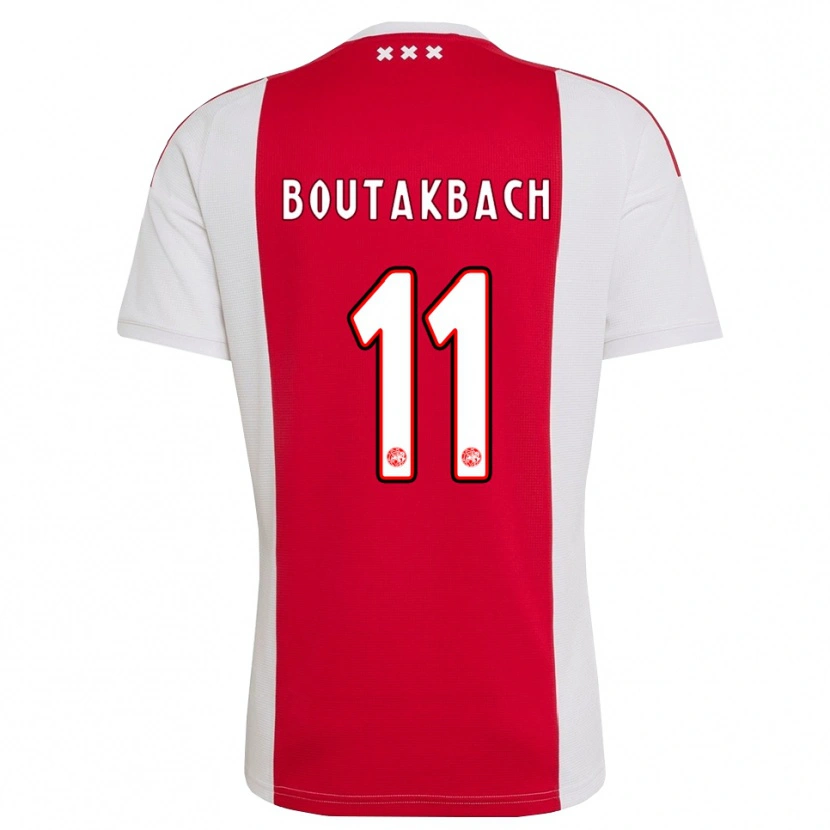 DanxenキッズMassin Boutakbach#11レッド ホワイト イエローホームシャツ2026/27ジャージーユニフォーム