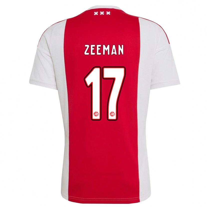 Danxenキッズケリー・ゼーマン#17レッド ホワイト イエローホームシャツ2026/27ジャージーユニフォーム