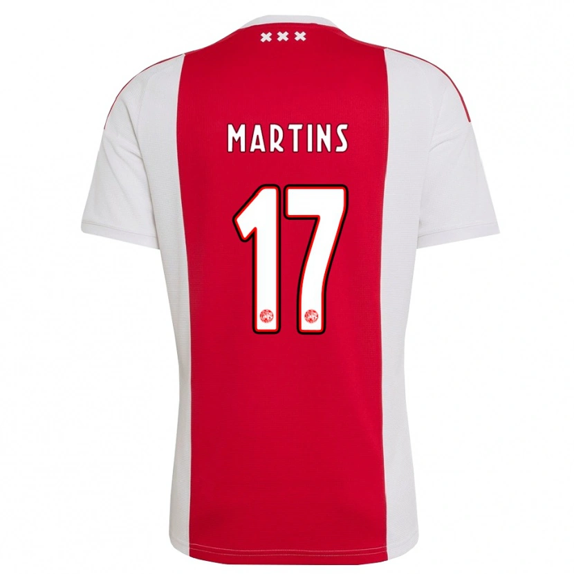 DanxenキッズLilinho Martins#17レッド ホワイト イエローホームシャツ2026/27ジャージーユニフォーム