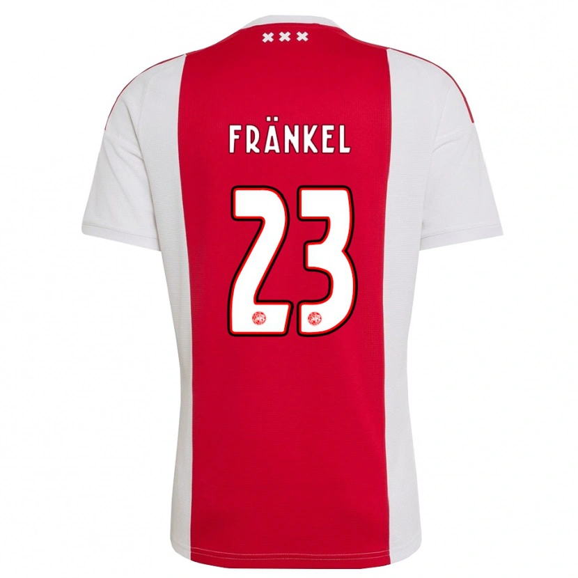 DanxenキッズLeroy Fränkel#23レッド ホワイト イエローホームシャツ2026/27ジャージーユニフォーム