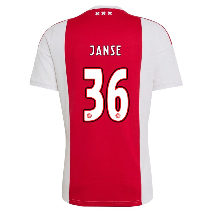 DanxenキッズDies Janse#36レッド ホワイト イエローホームシャツ2026/27ジャージーユニフォーム