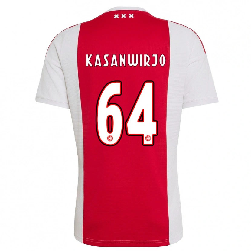 DanxenキッズKennynho Kasanwirjo#64レッド ホワイト イエローホームシャツ2026/27ジャージーユニフォーム