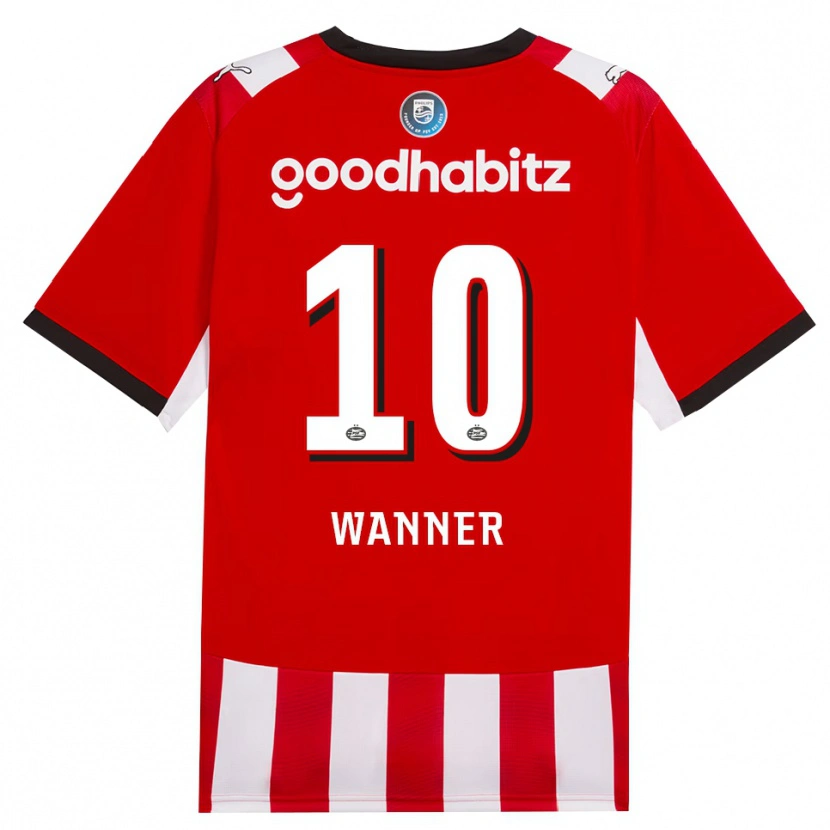 Danxenキッズパウル・ヴァナー#10レッド ホワイトブラックホームシャツ2026/27ジャージーユニフォーム
