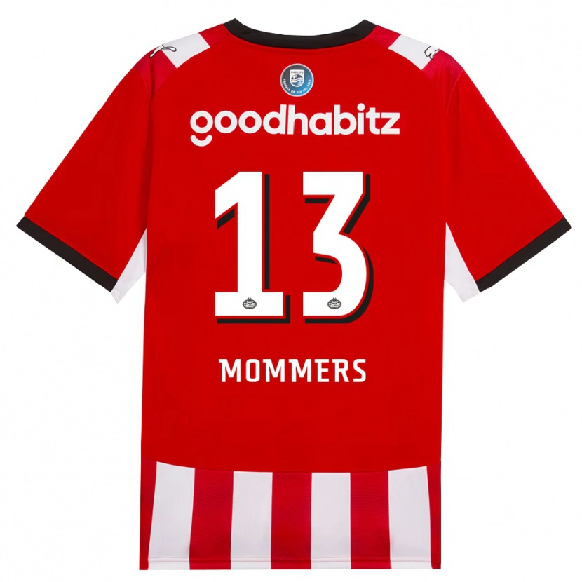 DanxenキッズRyan Mommers#13レッド ホワイトブラックホームシャツ2026/27ジャージーユニフォーム