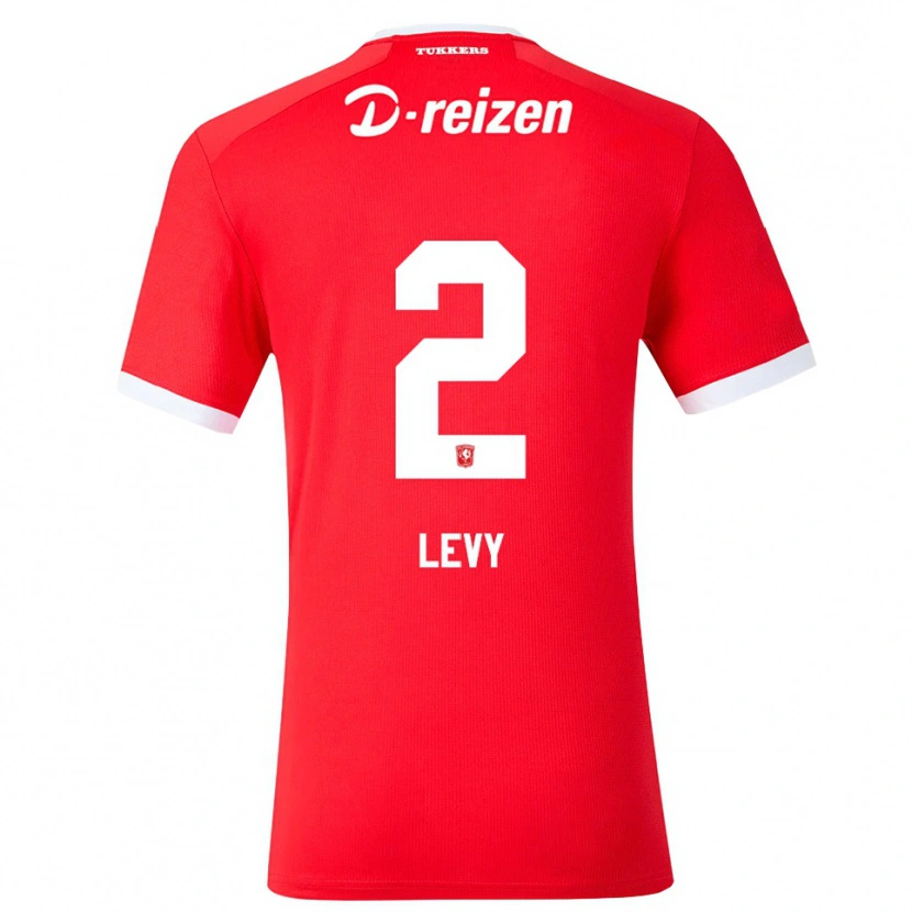 DanxenキッズOfek Levy#2レッド ホワイトホームシャツ2026/27ジャージーユニフォーム