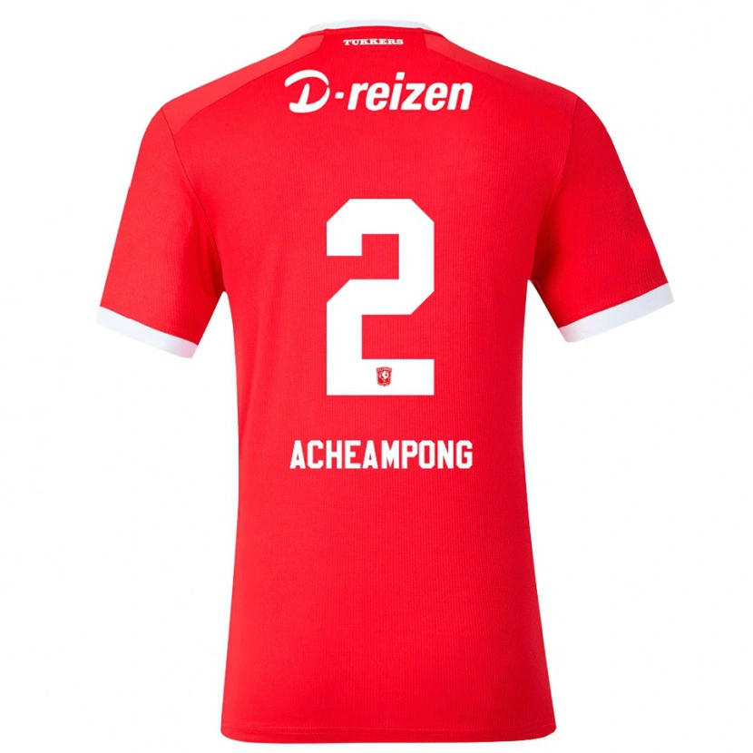 DanxenキッズSage Acheampong#2レッド ホワイトホームシャツ2026/27ジャージーユニフォーム