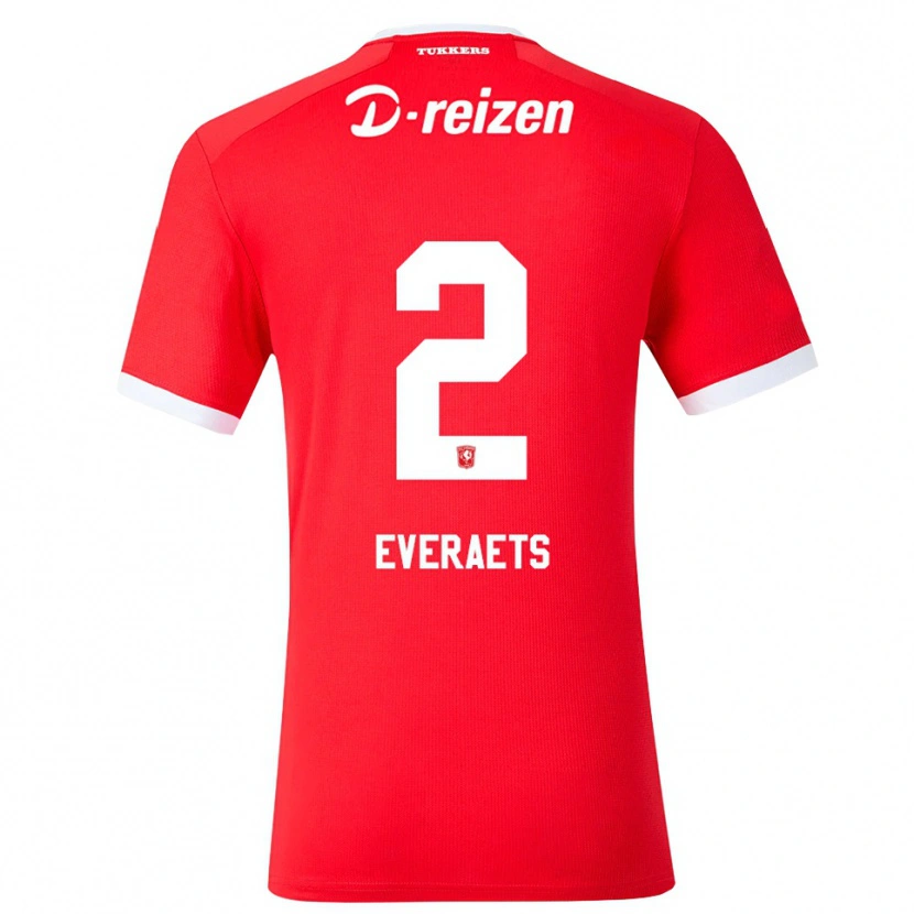 DanxenキッズKim Everaets#2レッド ホワイトホームシャツ2026/27ジャージーユニフォーム