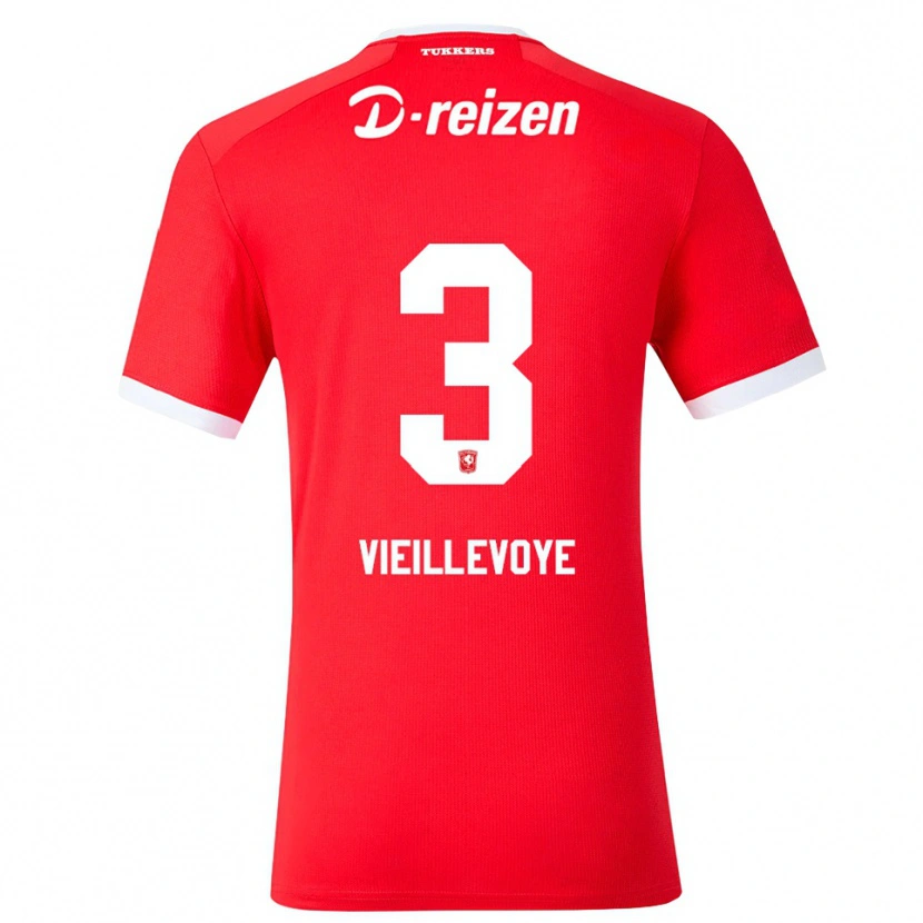 DanxenキッズLuka Vieillevoye#3レッド ホワイトホームシャツ2026/27ジャージーユニフォーム