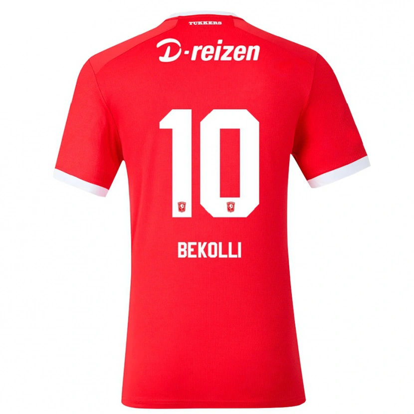 DanxenキッズLeart Bekolli#10レッド ホワイトホームシャツ2026/27ジャージーユニフォーム