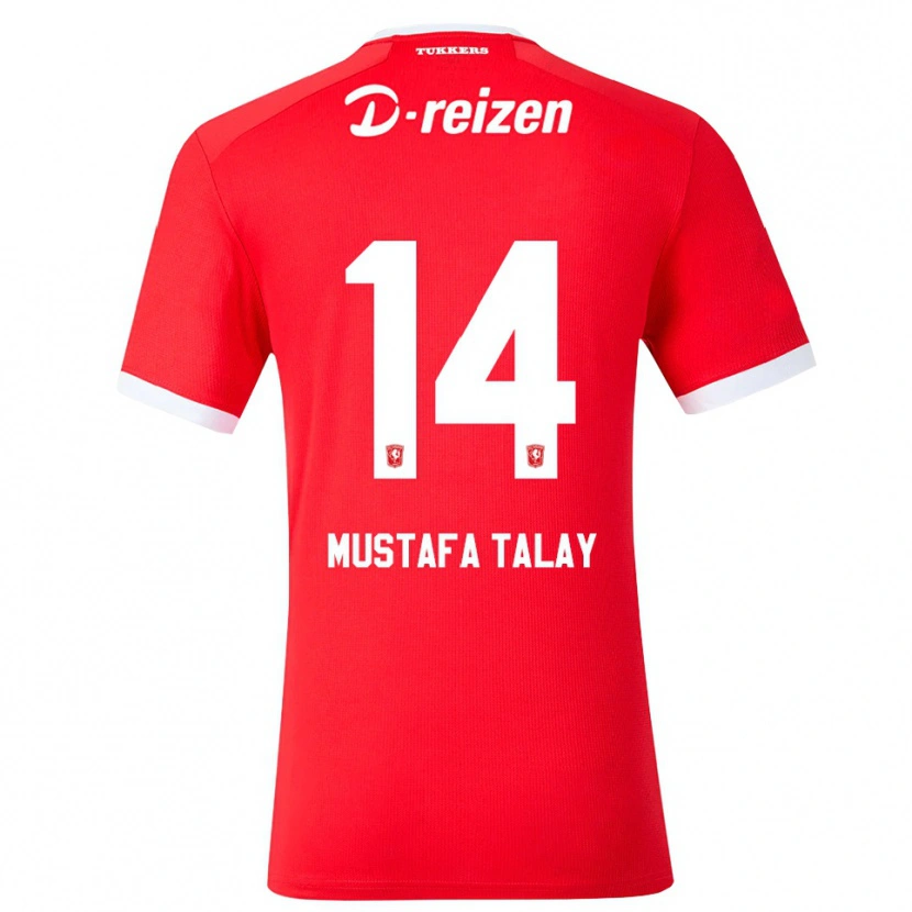 DanxenキッズKaan Mustafa Talay#14レッド ホワイトホームシャツ2026/27ジャージーユニフォーム