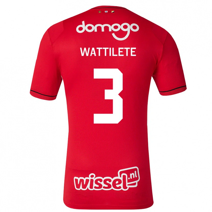 DanxenキッズJulia Wattilete#3レッド ホワイトブラックホームシャツ2026/27ジャージーユニフォーム
