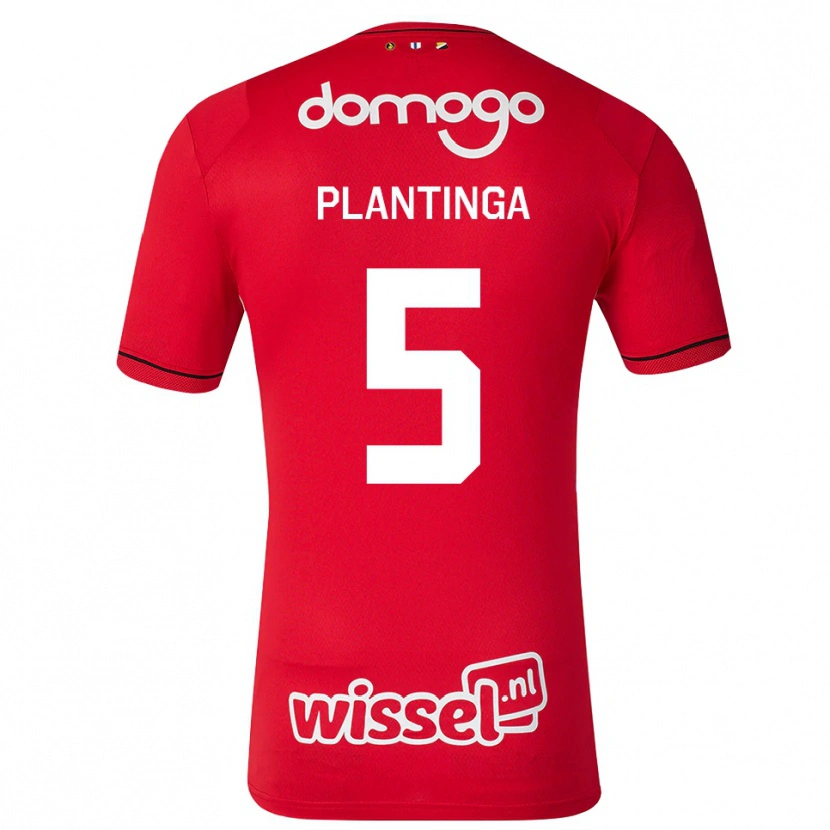 DanxenキッズViggo Plantinga#5レッド ホワイトブラックホームシャツ2026/27ジャージーユニフォーム