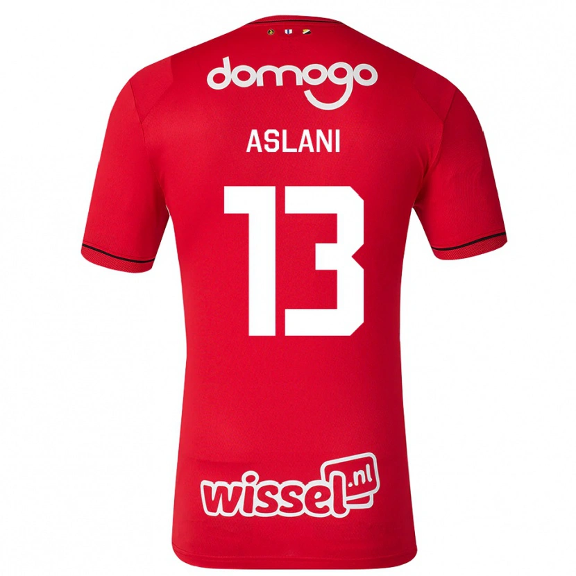 DanxenキッズAbdullah Aslani#13レッド ホワイトブラックホームシャツ2026/27ジャージーユニフォーム