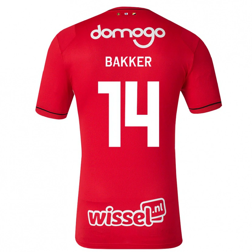 Danxenキッズエシュリー・バッカー#14レッド ホワイトブラックホームシャツ2026/27ジャージーユニフォーム