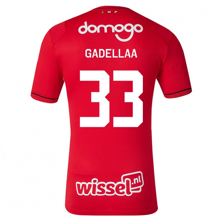 DanxenキッズKevin Gadellaa#33レッド ホワイトブラックホームシャツ2026/27ジャージーユニフォーム