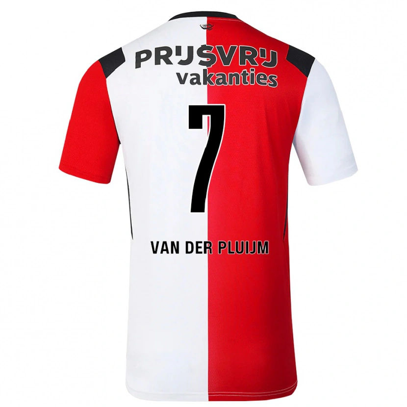 DanxenキッズMarvin Van Der Pluijm#7レッド ホワイトブラックホームシャツ2026/27ジャージーユニフォーム