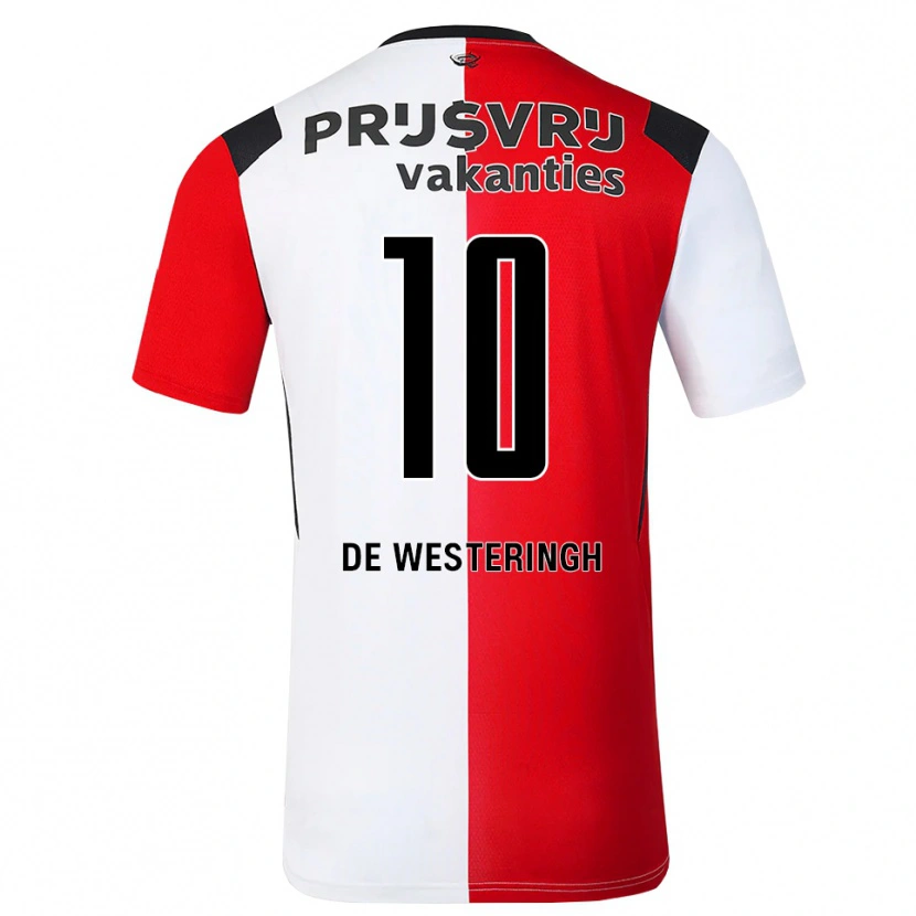 DanxenキッズKirsten Van De Westeringh#10レッド ホワイトブラックホームシャツ2026/27ジャージーユニフォーム